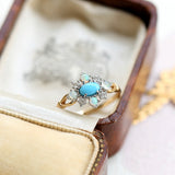 Rhombus Turquoise Natural Opal Opal Ring 925 – Unique Gift Ideas — 17