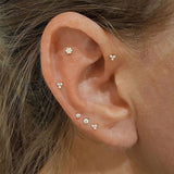 Fashion Ladies Mini Sterling Silver Stud Earrings – Stylish Gifts — 1