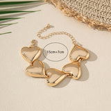 Exaggerated Glossy Metal Heart Bracelet – Jewelry Gift Ideas — 3