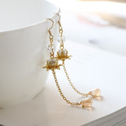 Women's Lotus Water Drop Fringe Earrings – Gifts for Her — 5