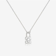 S925 Sterling Silver Small Lock Pendant Pearl – Jewelry Gift Ideas — 7