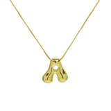 Brass Glossy Balloon English Letter Pendant – Jewelry Gift Ideas — 3