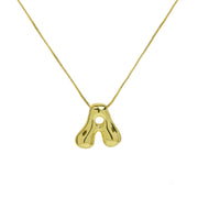 Brass Glossy Balloon English Letter Pendant – Jewelry Gift Ideas — 3