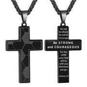 Men's Stainless Steel Lettering Cross Necklace – Jewelry Gift Ideas — 14