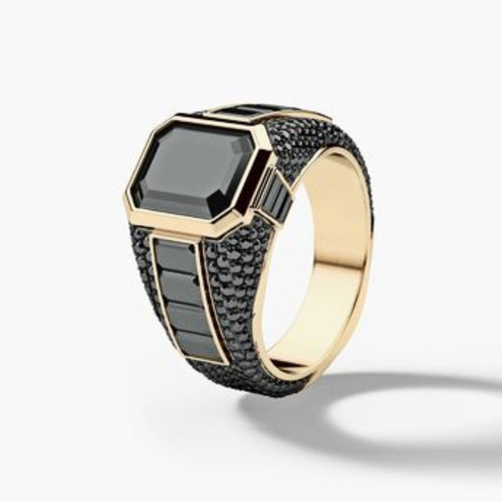 Men's Simple Alloy Inlaid Zircon Ring – Gifts for Him — 1