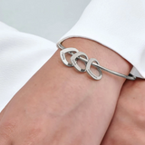 Love Bracelet Peach Heart Name Lettering Titanium – Jewelry Gift Ideas — 1