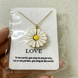 Daisy Stainless Steel Blank Inscription Necklace – Jewelry Gift Ideas — 10
