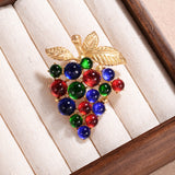 Retro Style Colorful Purple Grape Shape Brooch – Stylish Gifts — 3