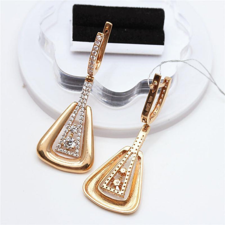Zircon Earrings Rose Gold Plated All-match Simple – Gift Ideas — 1