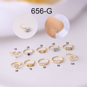 Colored Zircon Nose Rings Popular Piercing Fashion – Stylish Gifts — 3