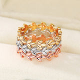 Fashion Rose Gold Rattan Leaf Ring – Stylish Gifts — 1