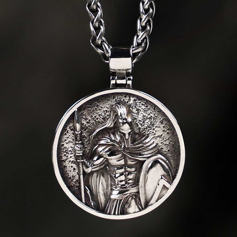 Men's Titanium Steel Warrior Necklace Pendant – Jewelry Gift Ideas — 1