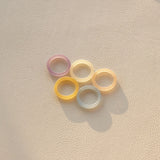 Resin Candy Colored Semi Transparent Circular Ring – Meaningful Gifts — 1