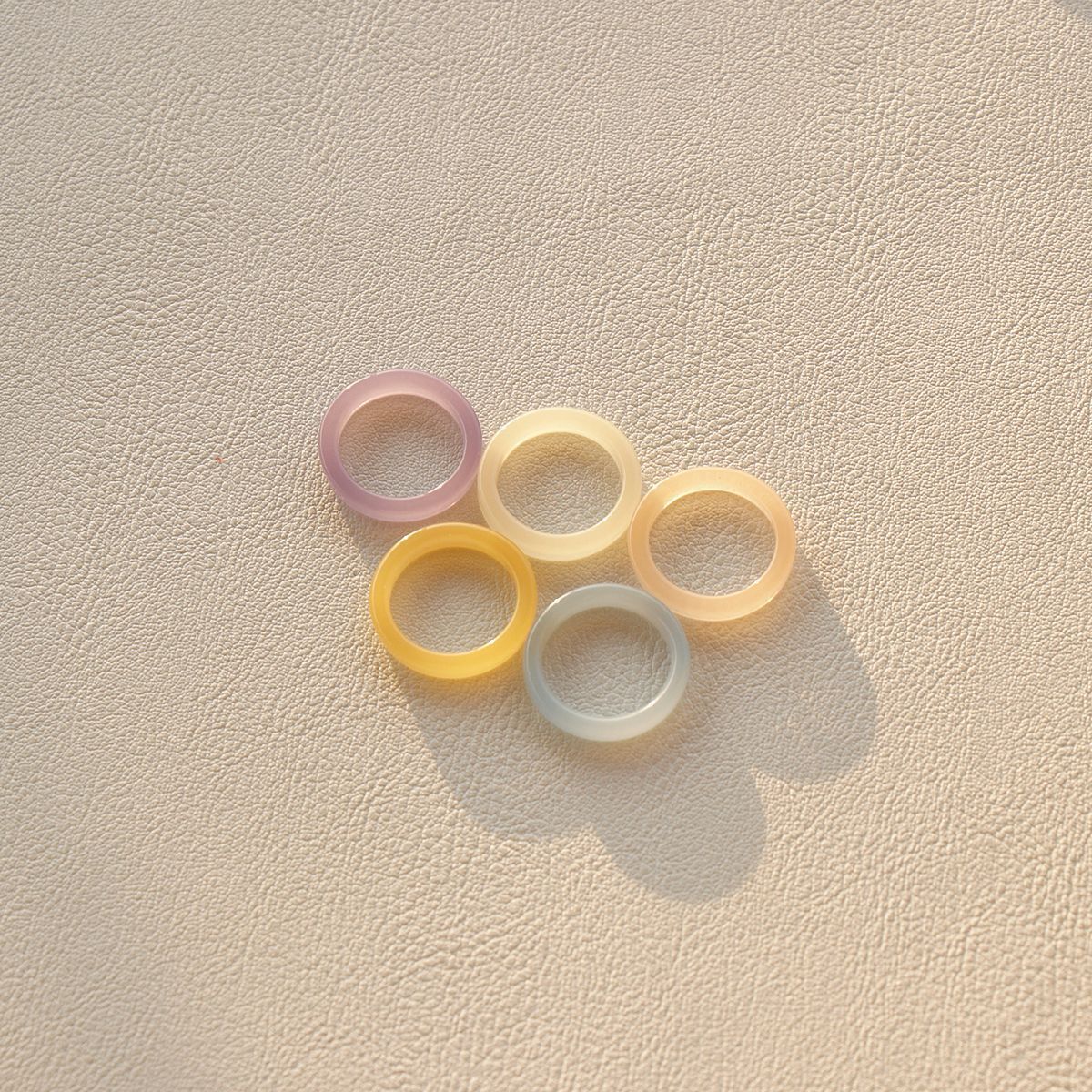 Resin Candy Colored Semi Transparent Circular Ring – Meaningful Gifts — 1