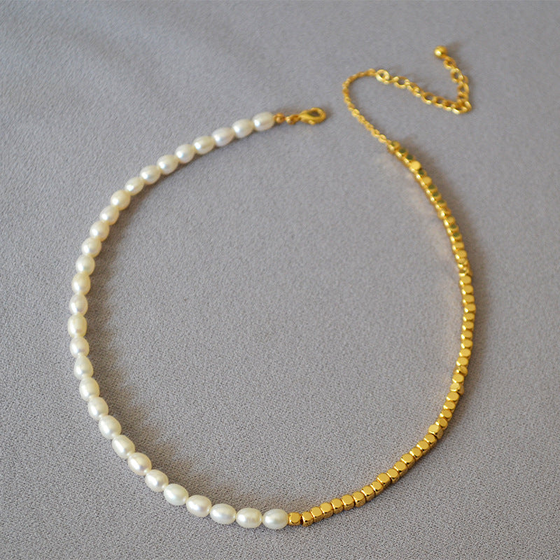 Women's Glittering Gold Beaded Necklace – Jewelry Gift Ideas — 1