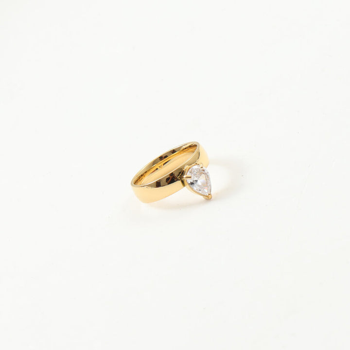 Ring Titanium Steel Plated 18K Gold – Birthday Gifts — 1