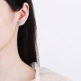 Women's Mosang Stone 925 Sterling Silver Earrings – Gifts for Her — 3