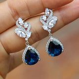Fashion Pear Shaped Water Drop Zircon Women's Earrings – Stylish Gifts — 1