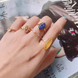 Vintage Natural Gold Hair Crystal Ring – Beauty Gifts — 1