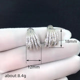 Multi-layer Line Stud Earrings With Diamonds – Holiday Gift Ideas — 3