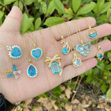 Ice Flower Blue Love Pendant Personality – Jewelry Gift Ideas — 1