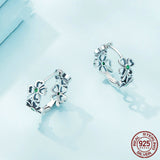 Women's Silver Lucky Clover Earrings – Gifts for Her — 5