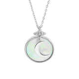 White Fritillary Star Moon Pendant Clavicle Chain – Jewelry Gift Ideas — 4