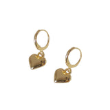 Women's Heart Plated 14K Real Gold Earrings – Gifts for Her — 3