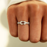 Friendship Love Knot Ring Knotted Flower Ring – Gifts for Couples — 4