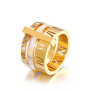 Stainless Steel Multi Ring Combination Roman Letter – Useful Gifts — 15