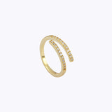 Inlaid Zircon Geometric Ring – Everyday Gifts — 10