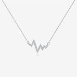 S925 Sterling Silver Wave Heartbeat Necklace – Jewelry Gift Ideas — 4