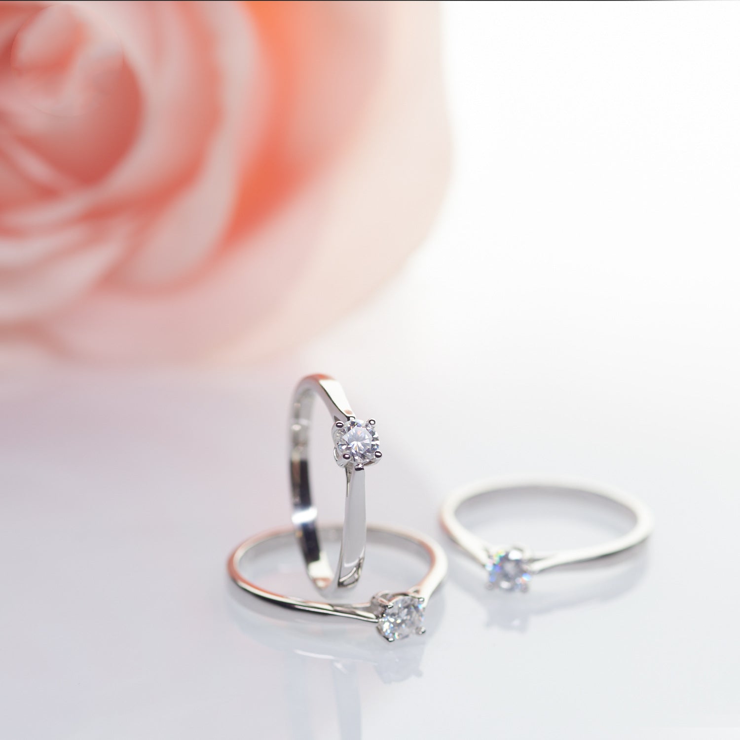 Silver Simple Women's Ring Wedding Moissanite – Gifts for Her — 1
