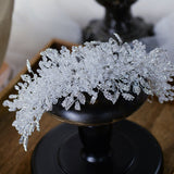 Luxury Crown White Crystal Tiara Handmade Headbands – Stylish Gifts — 4
