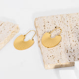 Stainless Steel Rib Scallop Earrings – Birthday Gifts — 7