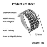 Titanium Steel Viking Warrior Ring Vintage Men Punk – Gifts for Him — 2