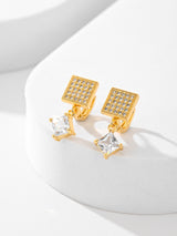 European And American Square Fashion Zircon Earrings – Stylish Gifts — 6