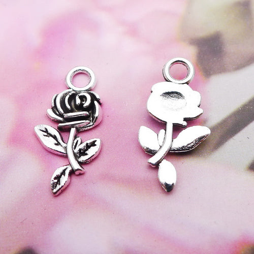 Alloy Antique Silver Rose Pendant Ornament Accessories – Stylish Gifts — 2