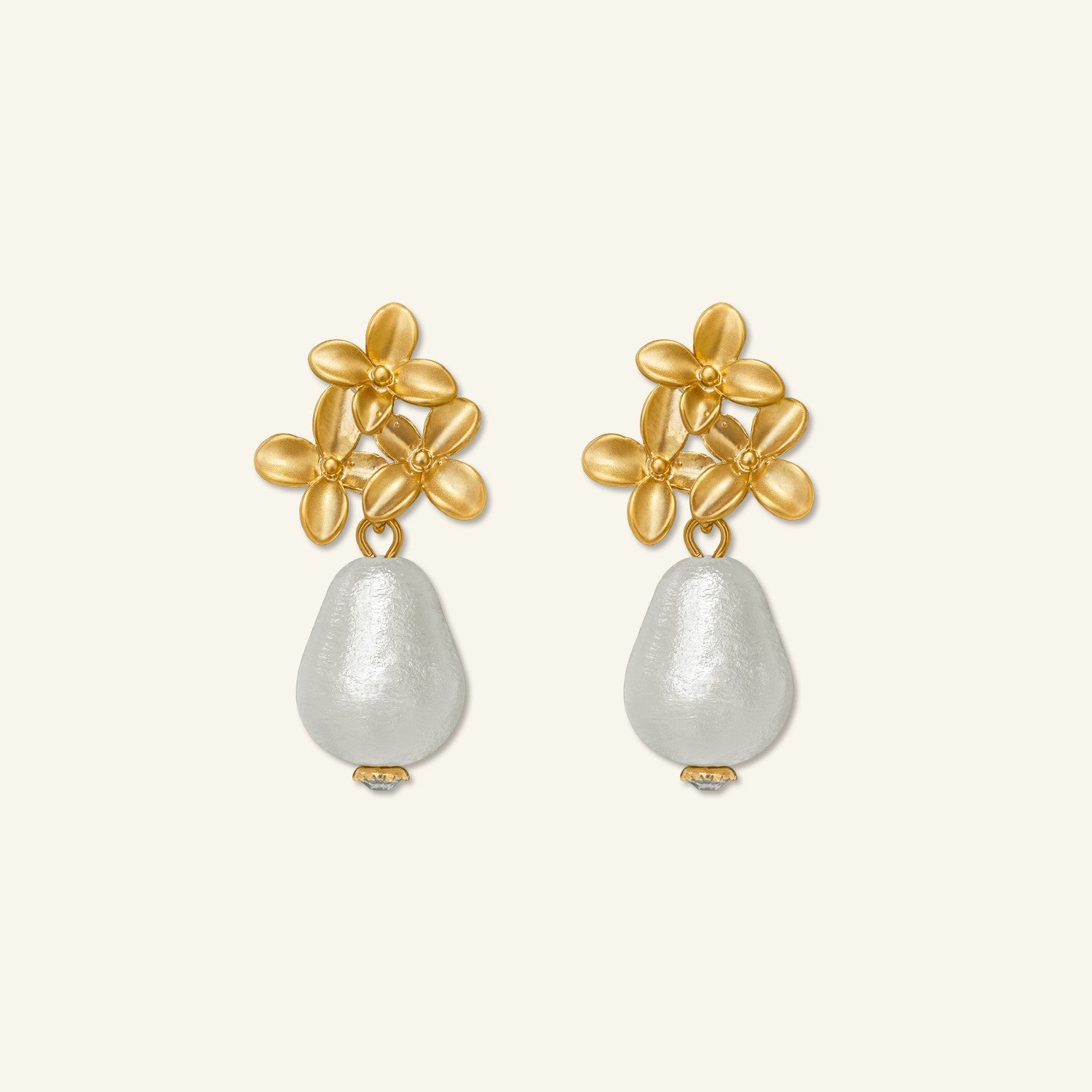 Women's Three Small Flower Earrings – Gifts for Her — 1