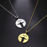 Personalized Silhouette Hollow Text JESUS Pendant – Jewelry Gift Ideas — 7