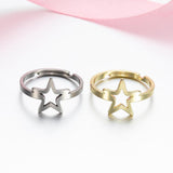 Adjustable Star Moon Stainless Steel Geometric Vintage – Stylish Gifts — 4