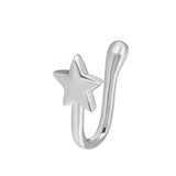 Brass Inlaid Zircon Star Heart Crown Nose Ring – Meaningful Gifts — 11