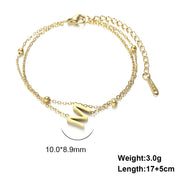 Cut Titanium Steel Double-layer Chain 26 Letters – Jewelry Gift Ideas — 17