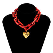 Personality Stitching Cross Button Chain Necklace – Jewelry Gift Ideas — 6
