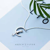 Artistic Cat Moon Pendant Simple Cute Clavicle – Jewelry Gift Ideas — 3