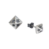 3D Sterling Silver Vintage Stud Earrings – Practical Gifts — 2