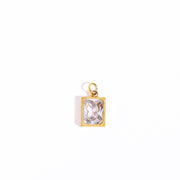 Stainless Steel 18K Gold Square Zircon – Jewelry Gift Ideas — 13