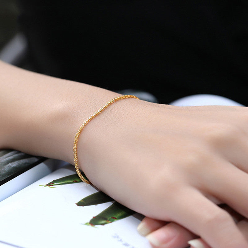 Women's Color Coarse Rose Gold 18K Bracelet – Jewelry Gift Ideas — 1