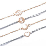 Fashion Trend Moon Earth Lotus Peach Heart Bracelet – Stylish Gifts — 4
