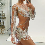 Shiny Multilayer Rhinestone Body Chain Nightclub – Stylish Gifts — 4